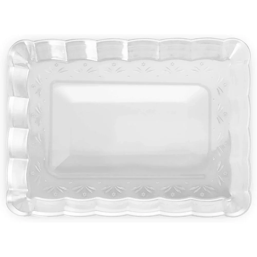 BPA-Free Clear Serving Trays - 9x13 Disposable Platters for Every Occasion